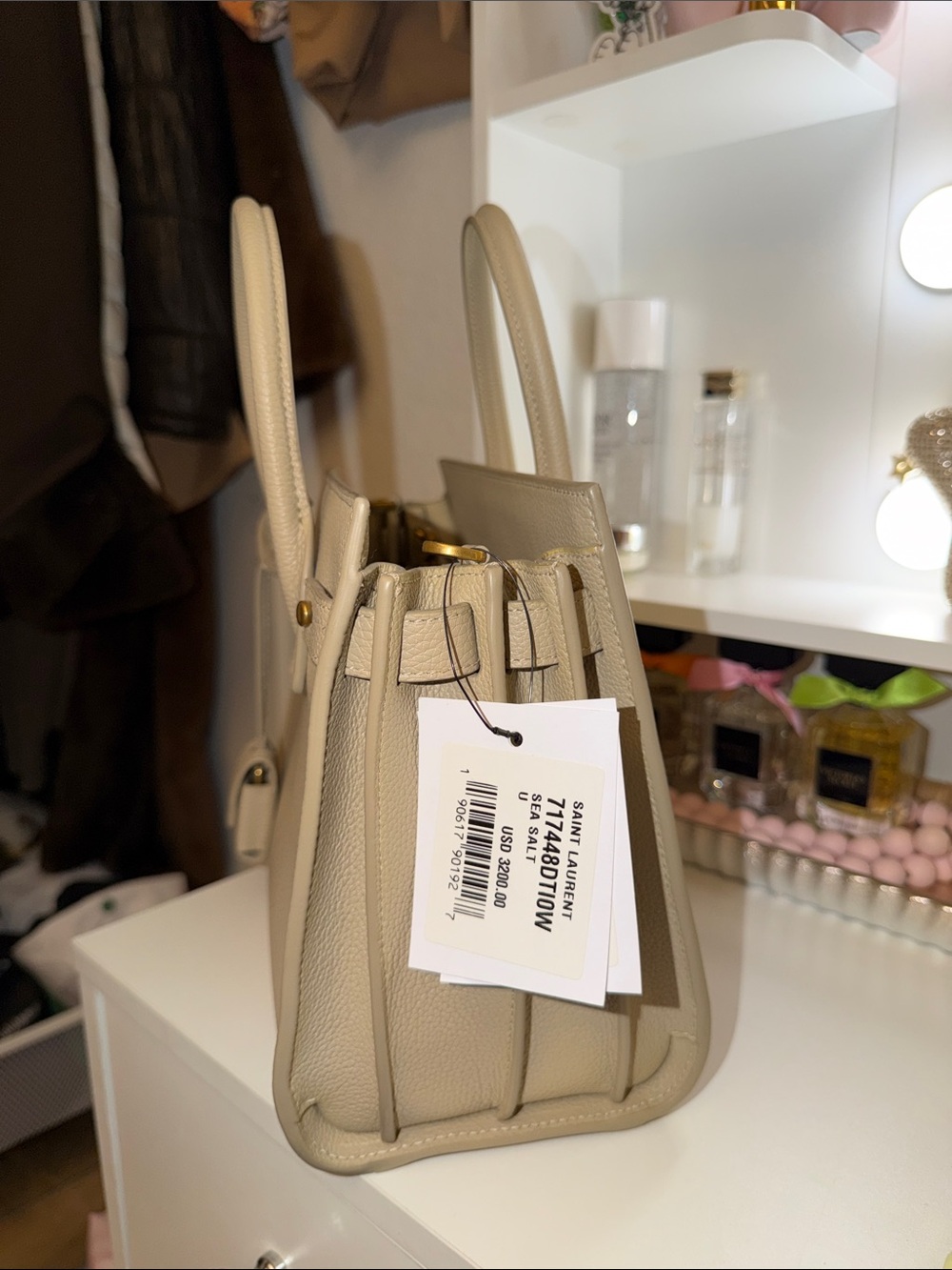Saint Laurent Sac de Jour leather satchel Top handles with crossbody strap - Picture 2 of 13